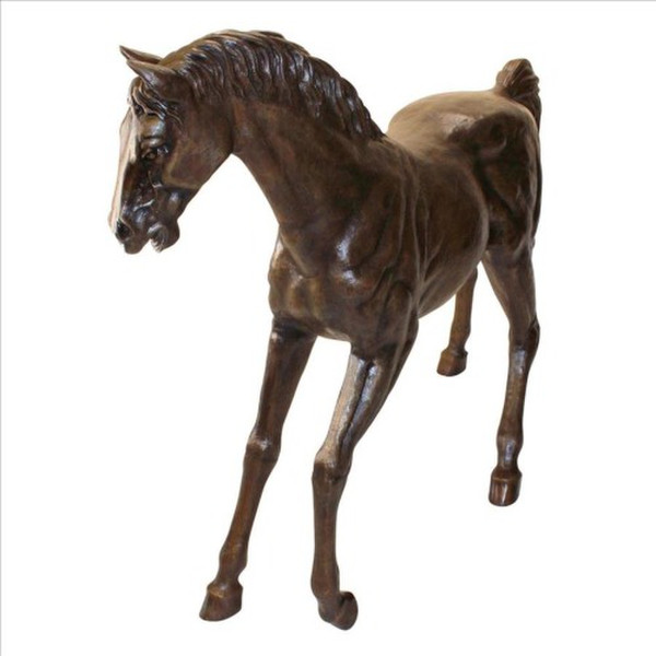 Trotting Thoroughbred Horse Cast Bronze Garden Statue Mustang Yard